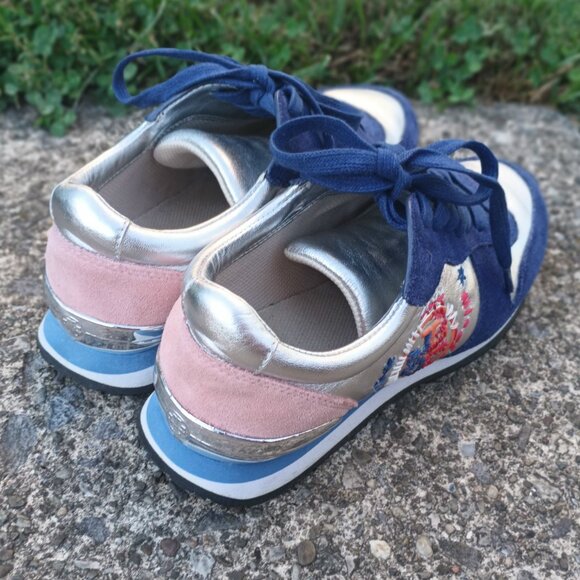 Tory Burch Brielle Lace Up Sneakers Sz. 7 - Picture 3 of 4